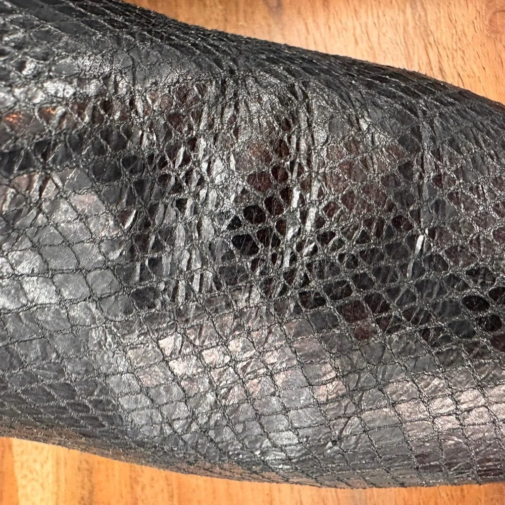 AQUATALIA Ankle Boots Snakeskin Print Made in Italy Pointed Toe‎ Size 9
